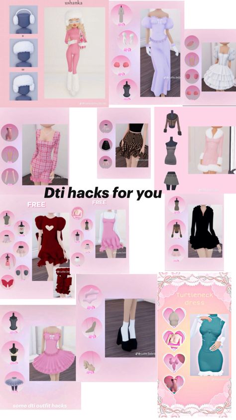 Dti hacks for those who need them💗 Royal High Outfits Ideas Cheap, Nye Outfits, Save Outfits, Try Harder, Bracelet Patterns, Dress Making, Cute Dresses, Dress To Impress, Dresses