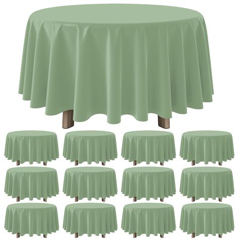 PRICES MAY VARY. Packing Include:you will receive 12 pieces round sage green tablecloths, Sufficient quantities can meet your use and replacement needs. The light green blends their feelings of fresh and modern, playing decorative and functional roles at various parties.Can decorate wedding, bridal shower, engagement, baby shower, birthday party, family dinner, etc. Reliable Material: these round sage green plastic table cloths are made of quality plastic material, it’s waterproof, sturdy, dirt Seafoam Green Wedding, Sage Table, Sage Green Baby Shower, Green Wedding Decorations, Green Tablecloth, Green Baby Shower, Sage Wedding, Plastic Table Covers, Baby Shower Table