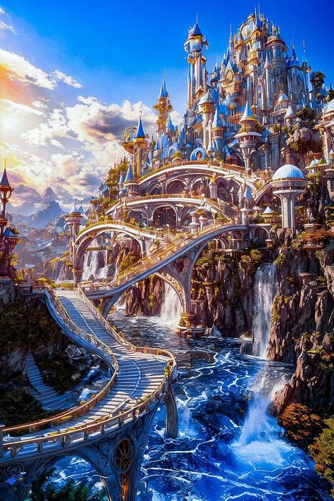 Fantasy Concept Art Environment, Concept Art Environment, Castle House Design, Fantasy Story Ideas, Art Environment, Fantasy Concept, Fantasy City, Fantasy Castle, Fantasy Setting