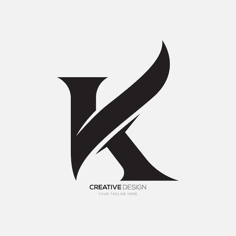 Modern unique shape letter k with classi... | Premium Vector #Freepik #vector #logo-elements #logo-design #brand-logo #logo-designs K And B Logo, K Logos Design, Letter K Logo Design Ideas, K Logo Design Letter, K Monogram Logo, K Letter Design, Letter K Logo Design, Kl Logo, K Letter Logo