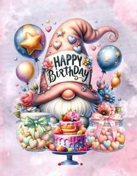 Gnome Happy Birthday, Gnome Birthday Wishes, Birthday Gnomes, Happy Birthday Mom From Daughter, Birthday Gnome, Happy Birthday Wishes Pics, Happy Birthday Wishes Messages, Birthday Wishes Pics, Birthday Wishes Greetings