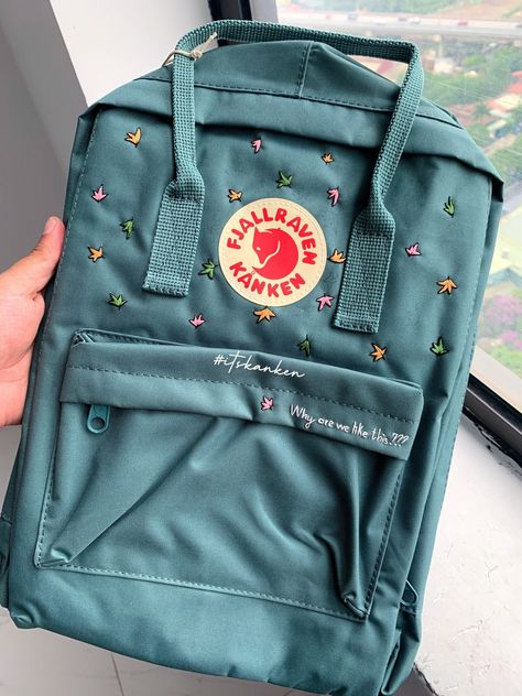 Details about this product: 1. Name: Kanken Personlized Embroidered Backpack, Kanken Custom (the bag is produced and used in Vietnam market - you can also send me your Kanken if you already have one) 2. Version & Size - Kanken No.1: This is the classic (original) version with 3 sizes + Mini size: 29x20x13cm (A5 paper size) + Medium size: 27x38x13cm (laptop 15.7 inch size) + Big size: 35x45x15cm (laptop 17 inch size) => For the big size, there are just few color choices so please text me to check Cheap Embroidered School Bags, Embroidery Heartstopper, Fjallraven Kanken Backpack Embroidered, Embroidery Kanken Bag, Embroidered Fjallraven Kanken, Embroidered Backpack Jansport, Backpack Embroidery Jansport, Heartstopper Backpack, Kanken Colors