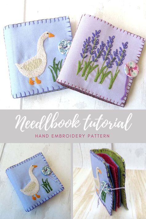 Hand Sew Projects, Floral Embroidery Patterns Free, Felt Embroidery Projects, Pincushion Tutorial, Scissor Holders, Needle Books, Floral Embroidery Patterns, Embroidery Hand, Dmc Embroidery Floss