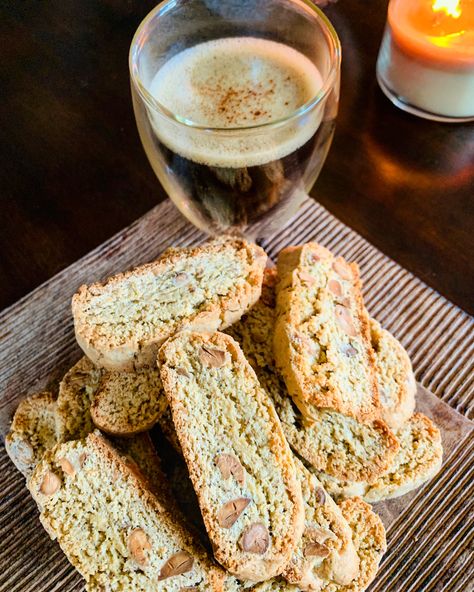 These crumbly biscottis are the perfect pairing with a steaming cup of coffee or tea. They can be eaten for breakfast or as a tasty snack at any time. The secret of these biscottis lies in the addition of the spice cardamom. This spice adds a subtle but very unique flavor and compliments the almonds beautifully. These treats combine the classic Italian biscotti flavors with the flavors of the Far East with the cardamom. Cardamom Biscotti Recipe, Unique Biscotti Flavors, Cardamom Cookies Recipe, Cardomom Recipes, Biscotti Flavors, Cardamom Recipe, Steaming Cup Of Coffee, Biscotti Recipes, Mediterranean Desserts