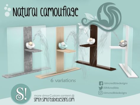 The Sims Resource - Natural Camouflage Decor - Fountain Sims 4 Fountain Cc, Sims4 Clutter, Camouflage Decor, Sims4 House, Sims Furniture, Sims 4 Tsr, Free Sims 4, Casas The Sims 4, Sims4 Clothes