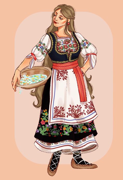 📸quince of mine- tumblr Serbian Folklore, Croatian Clothing, Serbian Clothing, Serbian Women, Polish Clothing, Russian Clothing, Slavic Folklore, Color Palette Challenge, Serbia And Montenegro