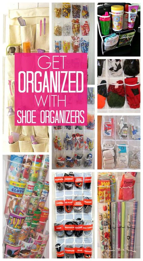 I love over-the-door shoe organizers so today I'm sharing how to get organized with over-the-door shoe organizers in every room of your house. Shoe Rack Hacks, Over Door Shoe Storage, Organizer Ideas Diy, Over Door Shoe Rack, Shoes Organizer Ideas, Shoe Storage Door, Hanging Shoe Rack, Shoes Organizer, Over The Door Hanger