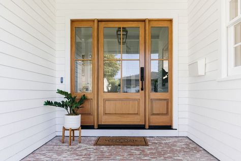 Double Door Entryway, Single Entry Doors, Solid Wood Front Door, Best Front Doors, Door Protection, Steel Front Door, Metal House Numbers, Address Signs, Double Entry Doors