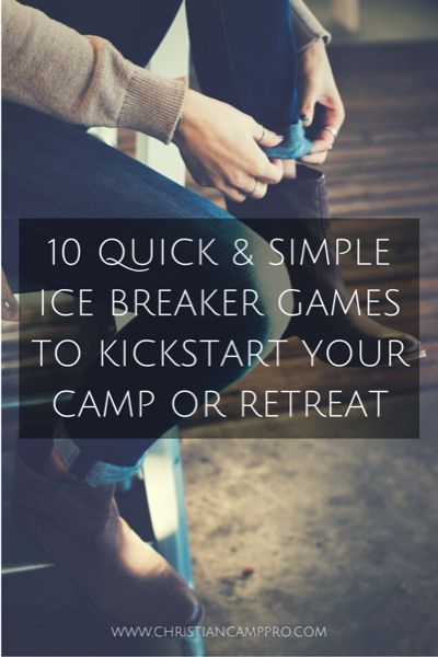 http://christiancamppro.com/10-quick-simple-ice-breaker-games-kickstart-camp-retreat/ - Getting a retreat off to a successful start means getting attendees to open up and communicate with one another. People are often shy and hesitant to talk about themselves. Cold introductions are awkward and uncomfortable to a lot of people. Games can be a great way to get retreat attendees talking. They make introductions fun [...] Group Ice Breaker Games, Halloween Piñatas, Group Ice Breakers, Ice Breaker Games For Adults, Halloween Budget, Retreat Activities, Games Halloween, Geek House, Christian Camp