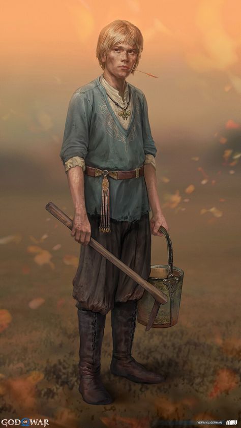 ArtStation - Skjoldr Peasant Fantasy Art, Medieval Peasant Art, Peasant Character Design, Dnd Peasant, Fantasy Peasant, Joan Of Arc Statue, Art Of God, Jack The Giant Slayer, Peasant Art