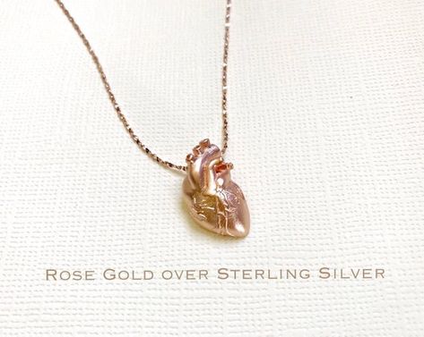 Anatomical Heart Pendant, Heart Organ, Anatomical Heart Necklace, Medical Jewelry, Medical Gifts, Heart Choker, Anatomical Heart, Broken China, Necklace Heart