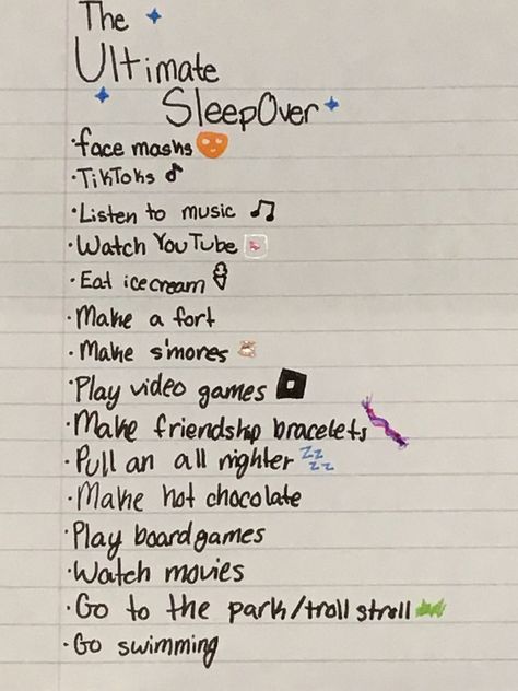 Reasons Why We Should Have A Sleepover, What To Do When Pulling An All Nighter With Friends, Sleepover Ideas With Cousins, Cousin Sleepover Ideas, Sleepover Rules, Sleepover Plans, The Ultimate Sleepover, Ultimate Sleepover, Fun Sleepover Activities