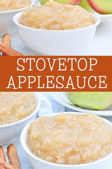 Stovetop Applesauce ~ A quick and easy homemade applesauce made with a few simple ingredients and packed with fresh apple flavor! Applesauce Recipes Stovetop, Stovetop Applesauce, Easy Apple Sauce, Easy Homemade Applesauce, Applesauce Recipes, Homemade Applesauce Recipes, How To Make Applesauce, Woman Eyes, Raw Vegan Diet