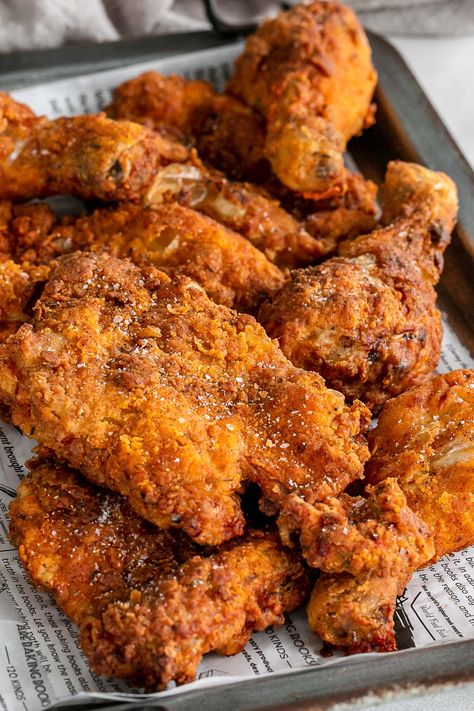 Air Fryer KFC Chicken Airfryer Kfc Chicken, Kfc Extra Crispy Fried Chicken Recipe, Kfc Chicken Tenders Recipe, Fried Chicken Air Fryer, Kfc Fried Chicken Recipe, Kfc Style Chicken, Airfryer Chicken, Kfc Chicken Recipe, Air Fryer Fried Chicken