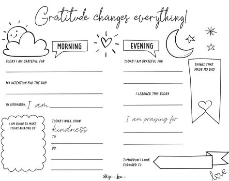 free printable gratitude journal template Gratitude Changes Everything, Printable Gratitude Journal, Gratitude Journal Printable, Skip To My Lou, Gratitude Journal Prompts, Sending Good Vibes, Bible Study Methods, How To Improve Relationship, Kids Journal