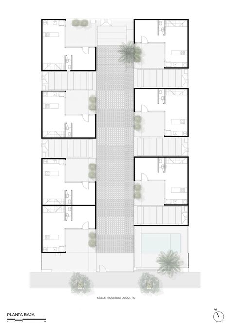 Brick Apartments, Social Housing Architecture, L Shaped House, Co Housing, Community Housing, Small Courtyards, Apartment Layout, Social Housing, Storey Homes