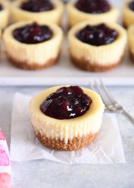 Perfect Mini Cheesecakes Mini Cheesecake Pan, Cheesecake Bites Recipe, Butter Sugar Cookies, Mini Cheesecake Recipes, Cheesecake Toppings, Classic Cheesecake, Cake Bites, Easy Cheesecake, Cheesecake Bites