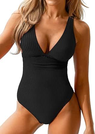 Black Ginger, Beachwear Brands, Cupshe Swimsuits, Fearless Women, Swimming Costume, Night Looks, One Piece For Women, Wide Straps, Ribbed Fabric