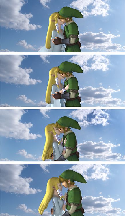 We are the descendants of Hylia Link And Zelda Kiss, Hugs And Kisses Images, Link X Zelda, Zelink Fanart, Zelink Botw, Zelda Artwork, Kissing Poses, Poses Art, Zelda Skyward