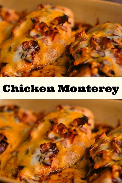 Chicken Monterey - Aunt Bee's Recipes Copycat Meals, Chicken Monterey, Monterey Chicken, Restaurant Copycat, Seasoned Chicken, Chicken Main Dishes, Grilled Chicken Recipes, Yummy Chicken Recipes, The Chicken