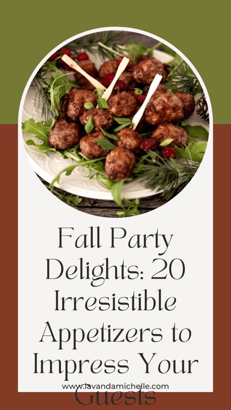 Fall Party Delights: 20 Irresistible Appetizers to Impress Your Guests - LavandaMichelle Gourmet Fall Appetizers, Cocktail Party Appetizers Elegant, Gourmet Christmas Appetizers, Elegant Fall Appetizers, Fall Cocktail Party Appetizers, Hors Devours Appetizers Fancy, Fancy Fall Appetizers, Light Hors D’oeuvres, Most Popular Appetizers