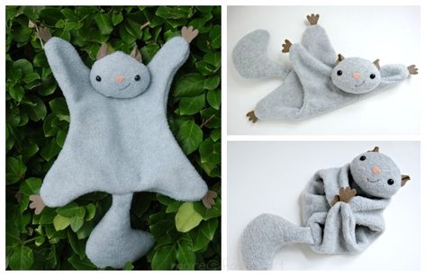 DIY Flying Squirrel Lovey Free Sewing Pattern Diy Sy, Hand Sewing Projects, Softie Pattern, Diy Bebe, Flying Squirrel, Sew Ins, Costura Diy, Wallpaper Pastel, Quiet Books