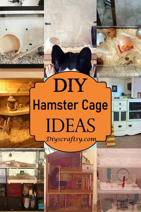 17 DIY Hamster Cage Ideas You Can Make At Home Diy Hamster Cage Homemade, Hamster Cage Ideas Tanks, Hampster Cage, Big Hamster Cages, Diy Hamster Cage, Syrian Hamster Cages, Diy Hamster House, Hamster Cage Ideas, Hamster Tank