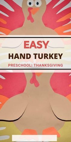 Hand Turkey Craft, Turkey Crafts For Kids, Handprint Turkey, Turkey Handprint Craft, Hand Turkey, Craft Handprint, Fun Thanksgiving Crafts, Turkey Handprint, Thanksgiving Turkey Craft