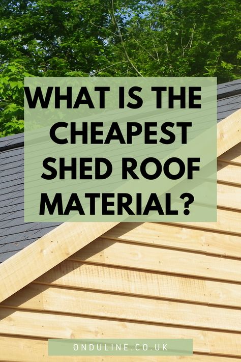 Looking for a cheap DIY-friendly shed roofing solution? Check out our guide where we compare the different options available and what's best for your budget! Natural Roof Ideas, Cheap Shed Ideas, How To Build A Shed Cheap Easy Diy, Diy She Shed Cheap, Roof Shed Design, Tiny Shed Ideas, Diy Shed Cheap Easy, Cool Shed Ideas, Diy Shed Roof