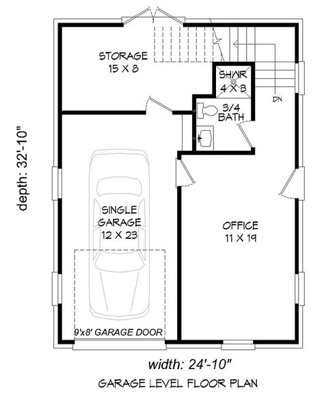 12 X 24 Floor Plans, 1950 House Remodel, Detached Garage Cost, Diy Garage Plans, Detached Garage Plans, 1950 House, House Plans With Garage, Detached Garage Designs, Remodel Garage