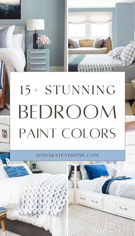 Cozy Bedroom Wall, Wall Paint Combination, Bedroom Wall Colour Combination, Bedroom Paint Color Ideas, Blue Bedroom Paint, Light Blue Paint Colors, Bedroom Paint Color, Light Blue Bedroom, Best Bedroom Paint Colors