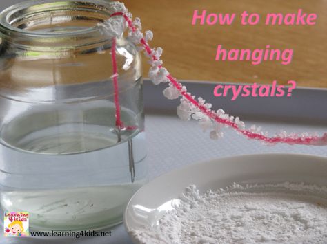 How to make Hanging Crystals? | learning 4 kids Crystals At Home, Make Crystals, Science Activity For Kids, How To Make Crystals, Science Activity, Easy Science Experiments, Kids Science, Science Activities For Kids, Crystals Healing