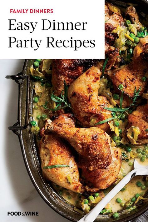 Dinner party recipes don’t have to be stressful if you turn to this guide full of fresh salads, savory appetizers, hearty dinners, and sweet desserts. Whether you’re having a summer grilling party or a winter get together, these dishes are sure to impress. Try our favorites including farro salad with fried cauliflower or prosciutto herb and honey mustard crusted lamb. Whatever dish you choose, your guests will be impressed.#dinnerparty #dinnerpartyrecipes #familyrecipes #summerrecipes Dinner To Impress, Summer Grill Party, Dinner Party Entrees, Grilling Party, Easy Dinner Party Recipes, Party Entrees, Savory Appetizers, Easy Summer Dinners, Farro Salad