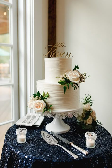 Small Cake Topper Wedding, Two Tiered Wedding Cake With Cupcakes, Separate Tiered Wedding Cakes, Wedding Cake Simple Two Tier, Simple Wedding Cake Table Decor, Classic Wedding Cakes Elegant, 3 Tier Wedding Cake With Topper, Classic Wedding Cake 2 Tier, Two Tier Wedding Cake And Cupcakes