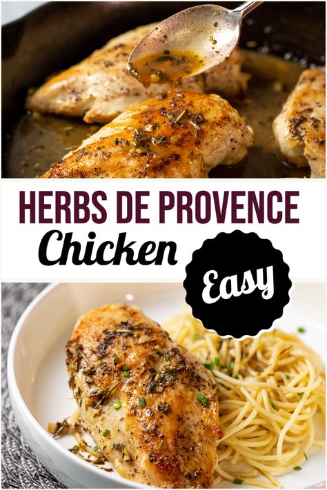 Herbed De Provence, Roasted Herb Chicken Recipes, Herbs De Provence Recipes Chicken, Herbes De Provence Seasoning, Chicken And Herb Recipes, Baked Chicken With Herbs, Herb De Provence Recipe Dishes, Recipes Using Herbs De Provence, Herbs Of Provence Recipe