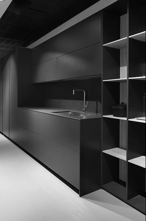 □ Traditional Style Kitchen, Black Kitchen Design, Small Modern Kitchens, Matte Black Kitchen, Black Kitchen Sink, Transforming Furniture, Black Bedroom Furniture, Bedroom Cabinets, Kitchen Decor Modern