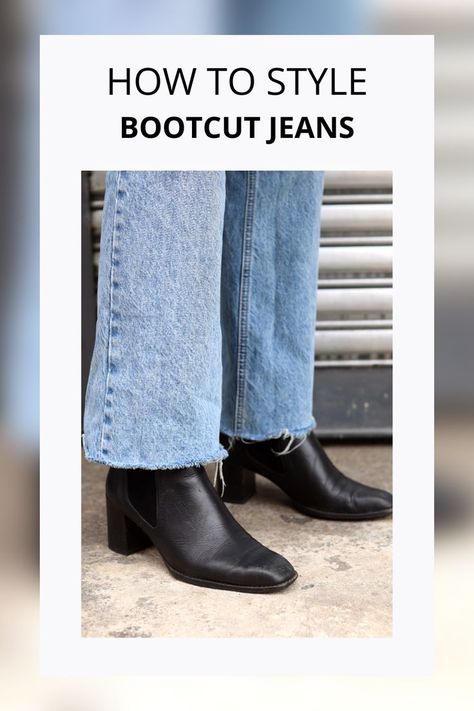 Here are our 8 favorite ways to wear and style bootcut jeans! Shoes To Wear With Bootcut Jeans, How To Style Bootcut Jeans, How To Wear Bootcut Jeans, Style Bootcut Jeans, A Successful Woman, Bootcut Jeans Outfit, Successful Woman, Jeans Outfit Winter, Jeans With Heels