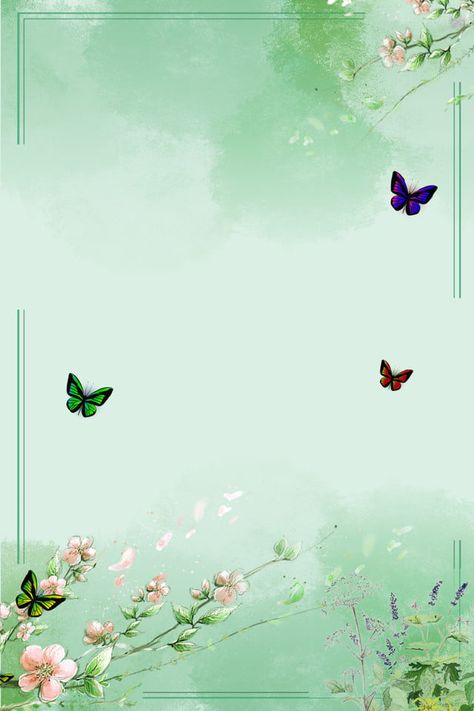 Cartel De Tema De Flores Frescas Verdes Verde Fresco La Flor Simple Literario Frontera Rama Sombreado Dibujado A शादी की तस्वीरें, Green Nature Wallpaper, Plant Cartoon, Flower Simple, Paper Background Design, Angel Wallpaper, Simple Poster, Leaves Wallpaper, Easy Origami