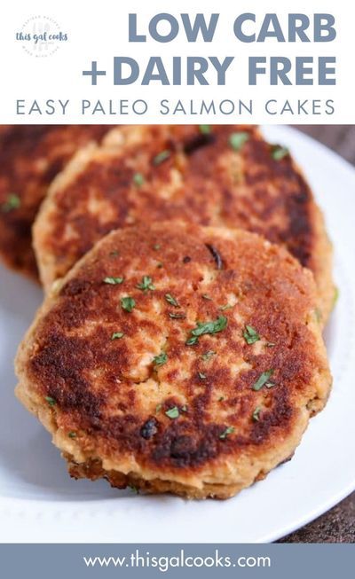 The easiest 11-minute Salmon Cakes you’ll ever make! These paleo salmon cakes are made with canned salmon, paleo mayo, spices, and almond flour! Serve them as an appetizer or with your favorite vegetable recipe for a complete healthy lunch or dinner. Click through now to grab this recipe. #dairyfreerecipes #dairyfreedinner Low Fodmap Salmon Recipes, Easy Salmon Cakes, Low Carb Dairy Free, Paleo Salmon Cakes, Paleo Mayo, Paleo Salmon, 30 Minute Meals Healthy, Canned Salmon Recipes, Canned Salmon