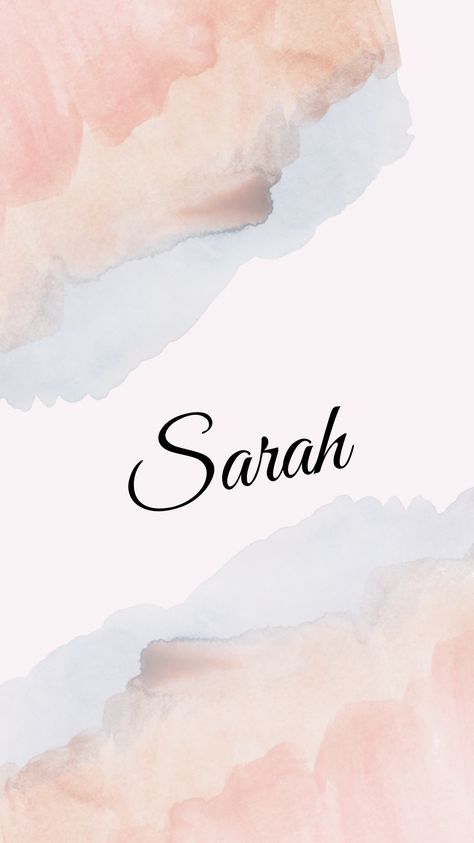 Sara Wallpapers Name, Name Sarah Wallpaper, Sarah Name Art, Sara Name, Sarah Name, Artsy Wallpaper Iphone, Cute Bible Verses, Letter Art Design, Cute Bibles