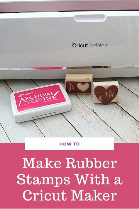 Learn how to make rubber stamps with a Cricut Maker in this beginner Cricut tutorial.  Cut rubber or neoprene to make cute and affordable stamps.  #cricut #cricuttutorials #cricutcrafts #makingstamps Making A Stamp With Cricut, Make Stamps With Cricut, Diy Rubber Stamp How To Make, Diy Stamp Cricut, How To Make A Rubber Stamp, How To Make A Stamp, Stamps With Cricut, Make Stencils With Cricut, Ceramics Organization