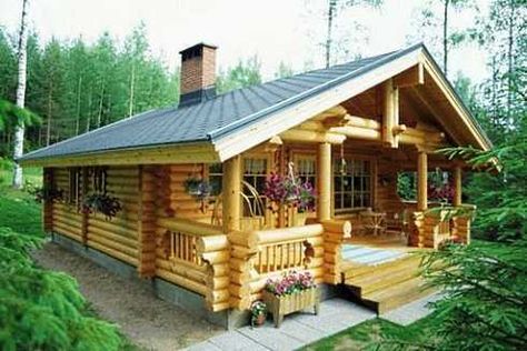 Cabin Kit Homes, Log Cabin Living, Small Log Cabin, Log Cabin Kits, Tiny Cabins, Cabin Kits, Cabin Living, Log Cabin Homes, Earthship