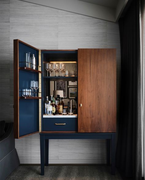 Armoire Entree, Home Bar Cabinet, Home Design Magazines, Timeless Interiors, Cocktail Cabinet, Mini Bars, Interior Design Awards, Mobile Bar, Luxe Interiors