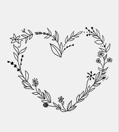 Heart Flower Drawing, Flower Heart Tattoo, Heart Flower Tattoo, Rip Tattoos For Mom, Minimal Tattoo Designs, Minimal Tattoo Ideas, Heart And Flowers, Small Quote Tattoos, Herz Tattoo