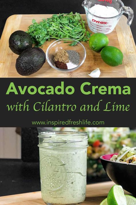 How To Prepare Avocado, Salsa Crema, Smoked Salsa, Crema Recipe, Smoked Jalapeno, Avocado Crema, Easy Guacamole, Avocado Cream, Tex Mex Recipes