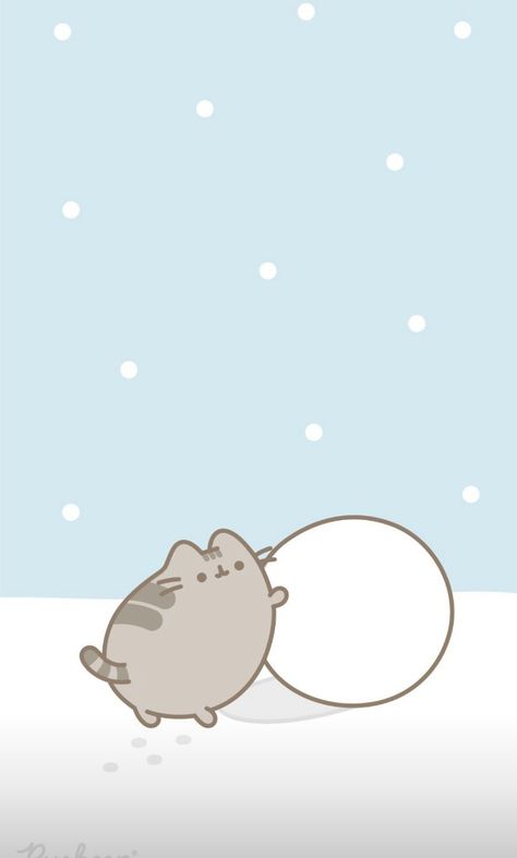 Pusheen Wallpaper Winter, Pusheen Lockscreen, Pusheen Wallpaper Ipad, Cat Winter Wallpaper, Cute Pusheen Wallpapers, Pusheen Poster, Pusheen Cat Wallpaper, Rearrange Room, Pusheen Wallpaper