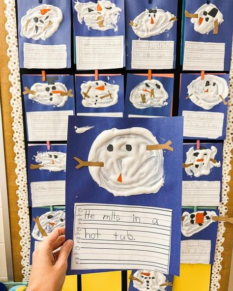 Snowman Writing Activity, Snowman Writing Activities, Kindergarten January, Winter Writing Activities, Sneezy The Snowman, First Grade Crafts, Snowman Writing, Kindergarten Writing Activities, Zebra Room