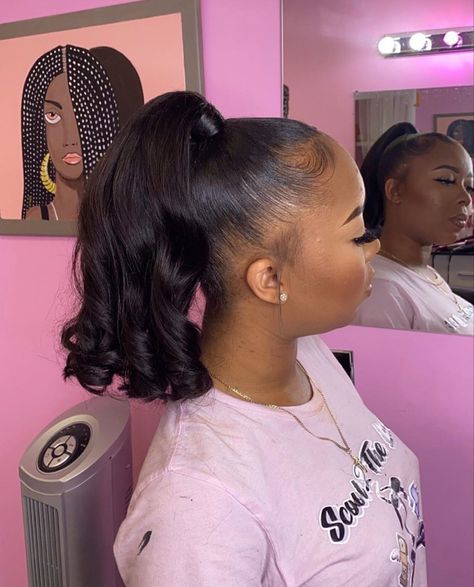 Short Ponytails, Short Ponytail Weave, Slick Up Ponytail Weave, Mid Ponytail Hairstyles Black Women, High Ponytail Hairstyles, Weave Ponytail Hairstyles, Sleek Ponytail Hairstyles, Black Ponytail Hairstyles, Slick Hairstyles