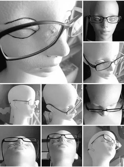 Wearing Glasses, Black And White, White, Black