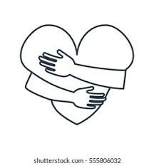 Hugging Self Drawing, Heart Hug Tattoo, Hug Cute Drawing, Hug Drawing Cute, Cute Hug Doodle, Hug Doodle, Hug Clipart, Drawing Hug, Deep Hug